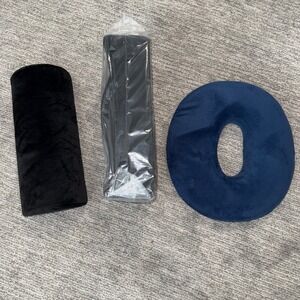 BBL Lipo PostOp 3pc Ergonomic Memory Foam Cushion‎ Set Donut Seat Lumbar Support